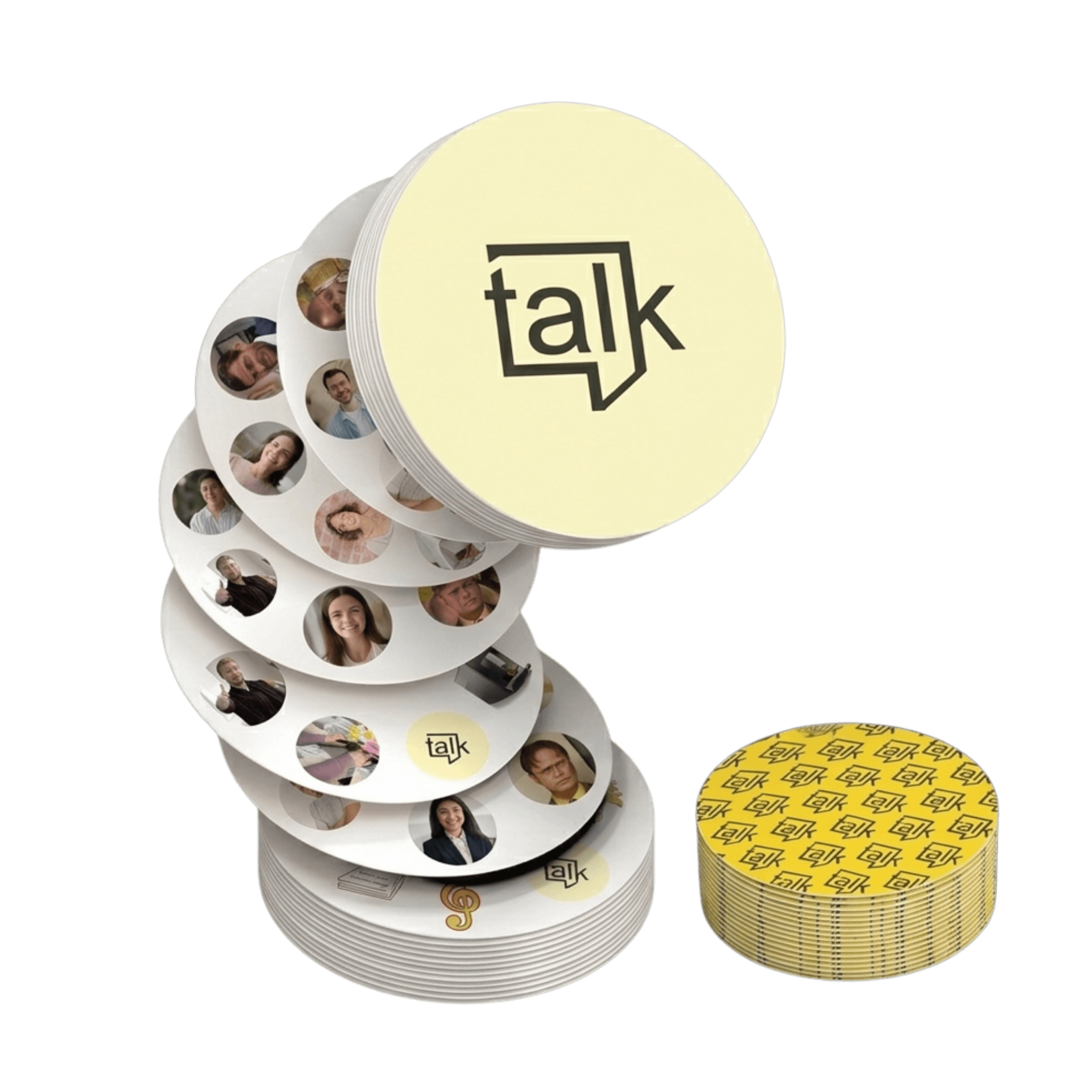 PairPops custom matching game disc stack — personalized with real photos